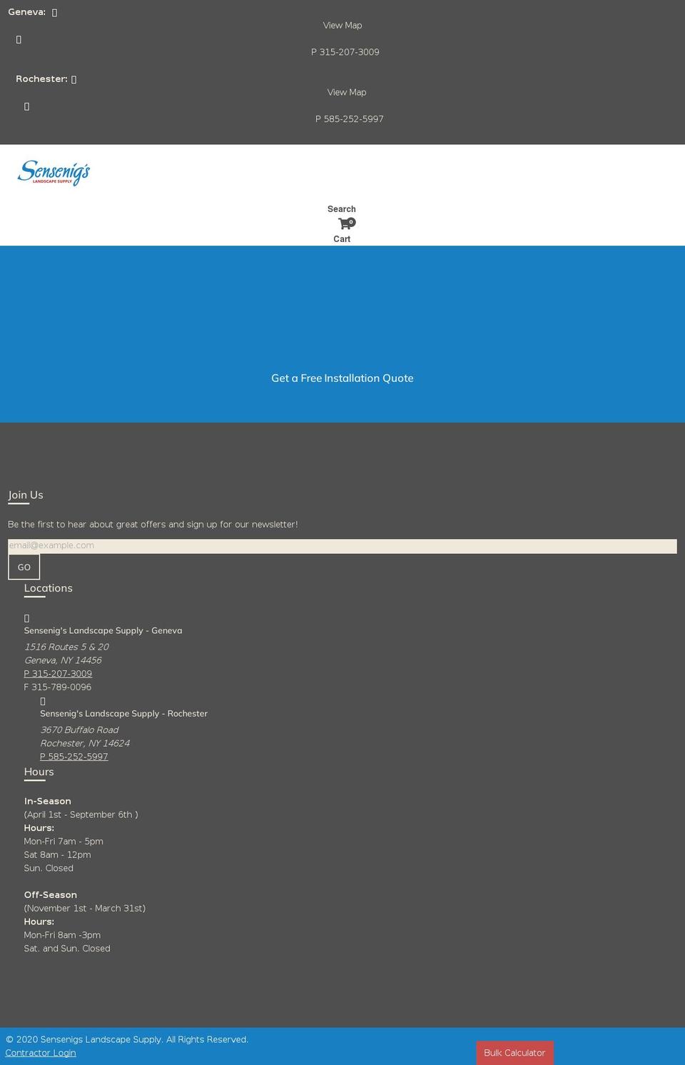 sensenigs.com shopify website screenshot