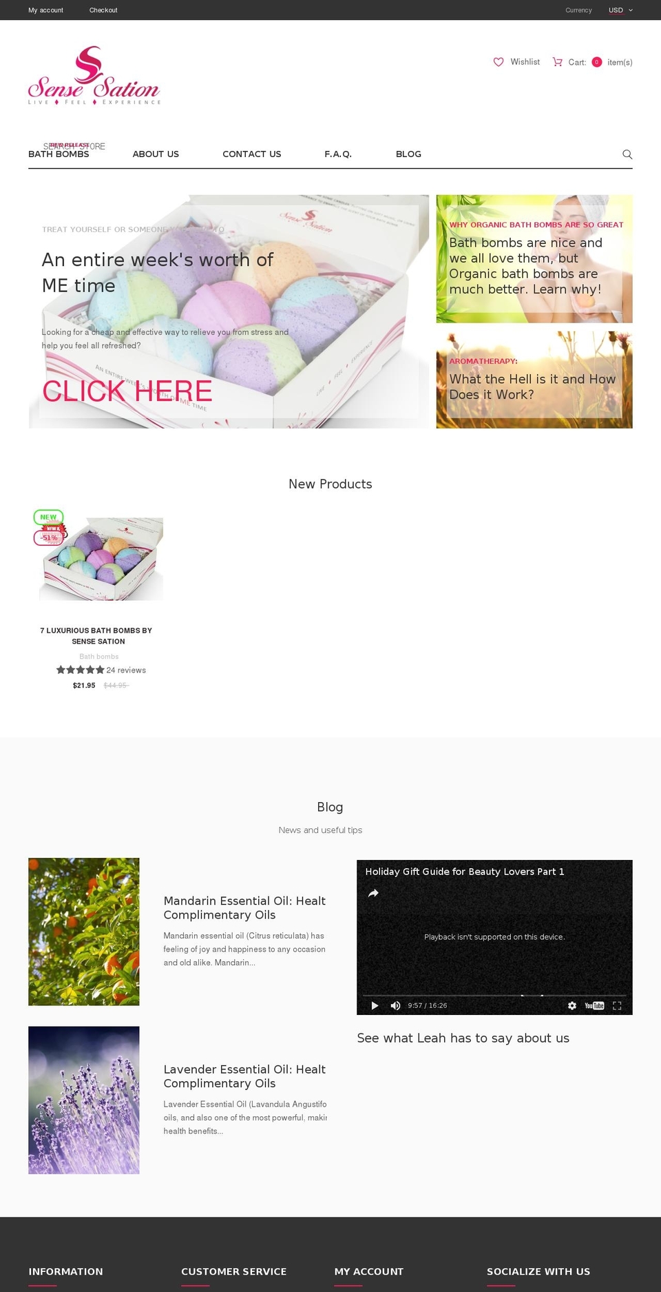 sensesationclub.com shopify website screenshot