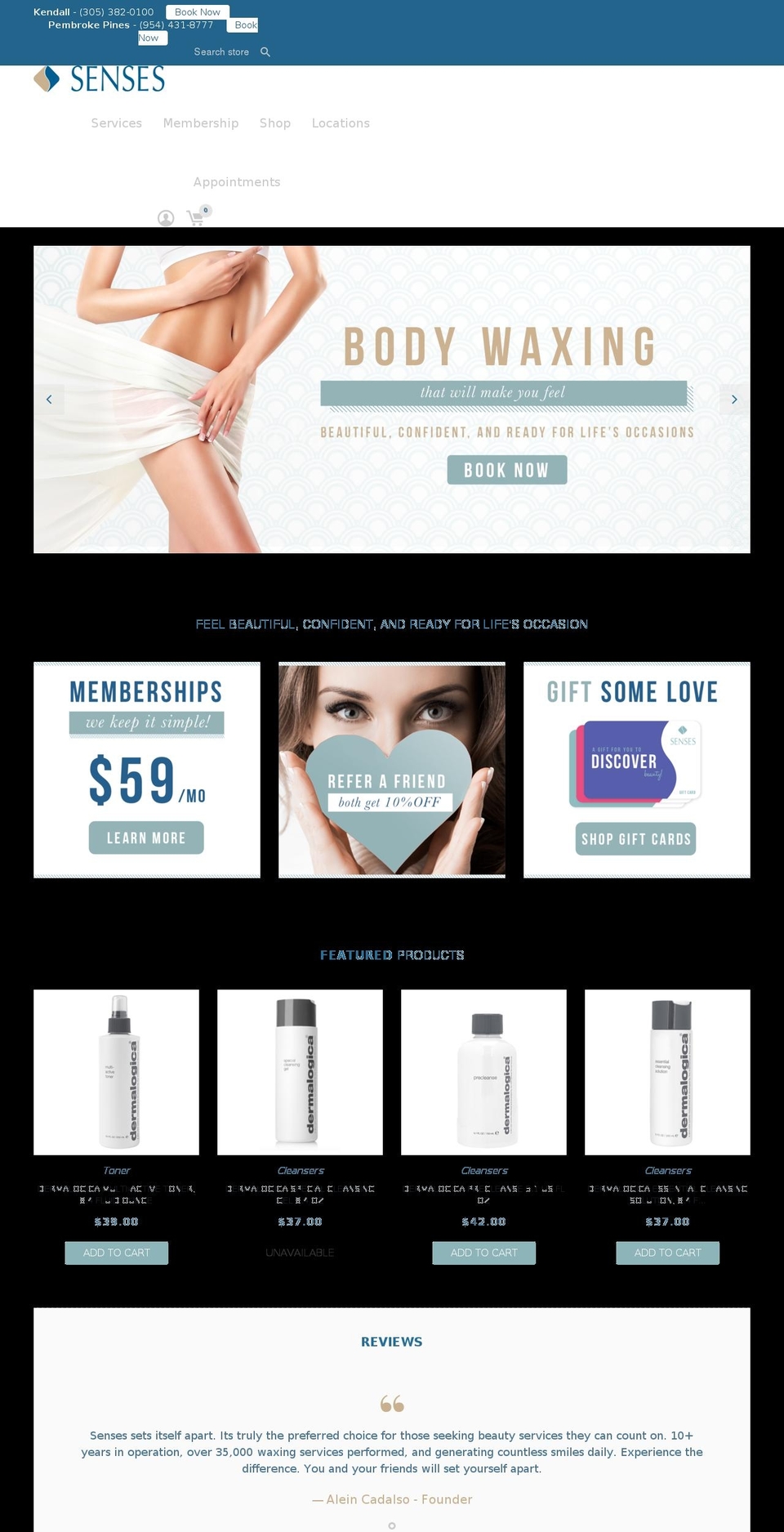 theme318 Shopify theme site example senseslounge.com