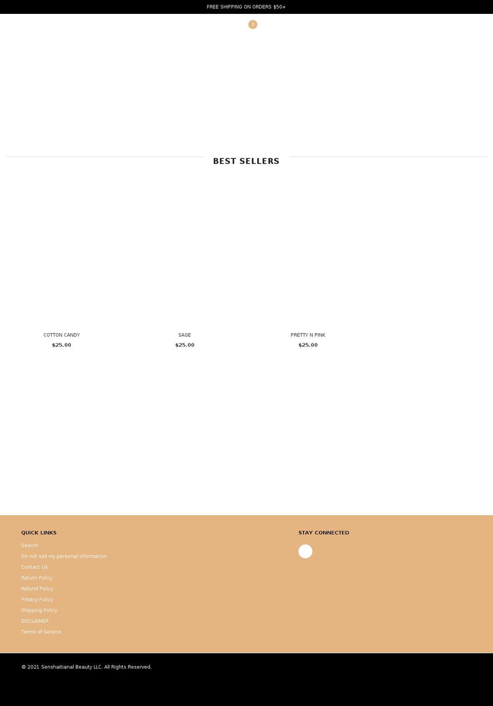 senshaitianalllc.com shopify website screenshot