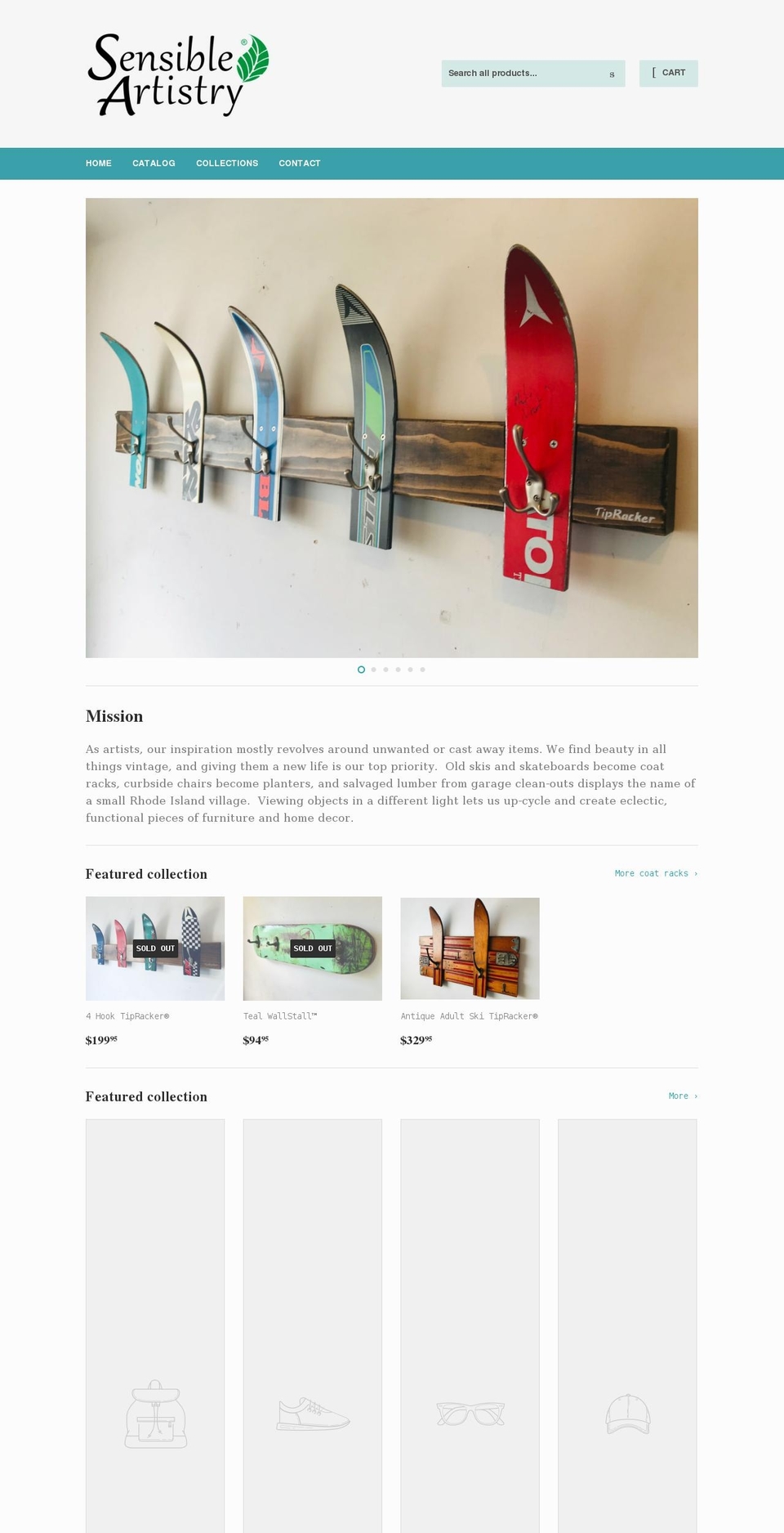sensibleartistry.com shopify website screenshot