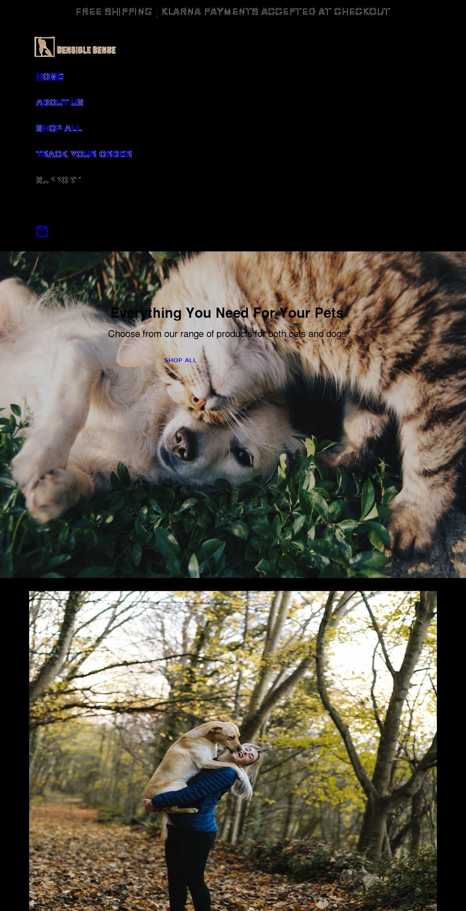 sensiblesense.com shopify website screenshot