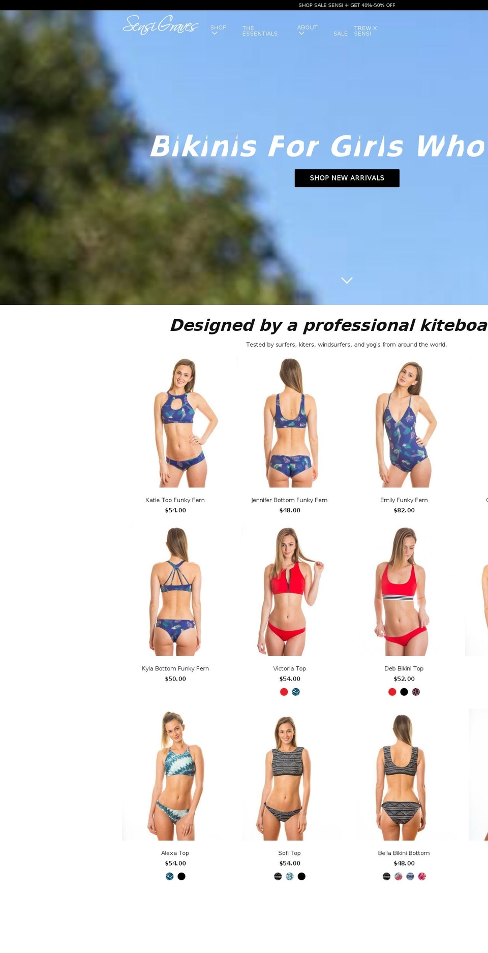 sensigraves.com — Shopify storefront screenshot