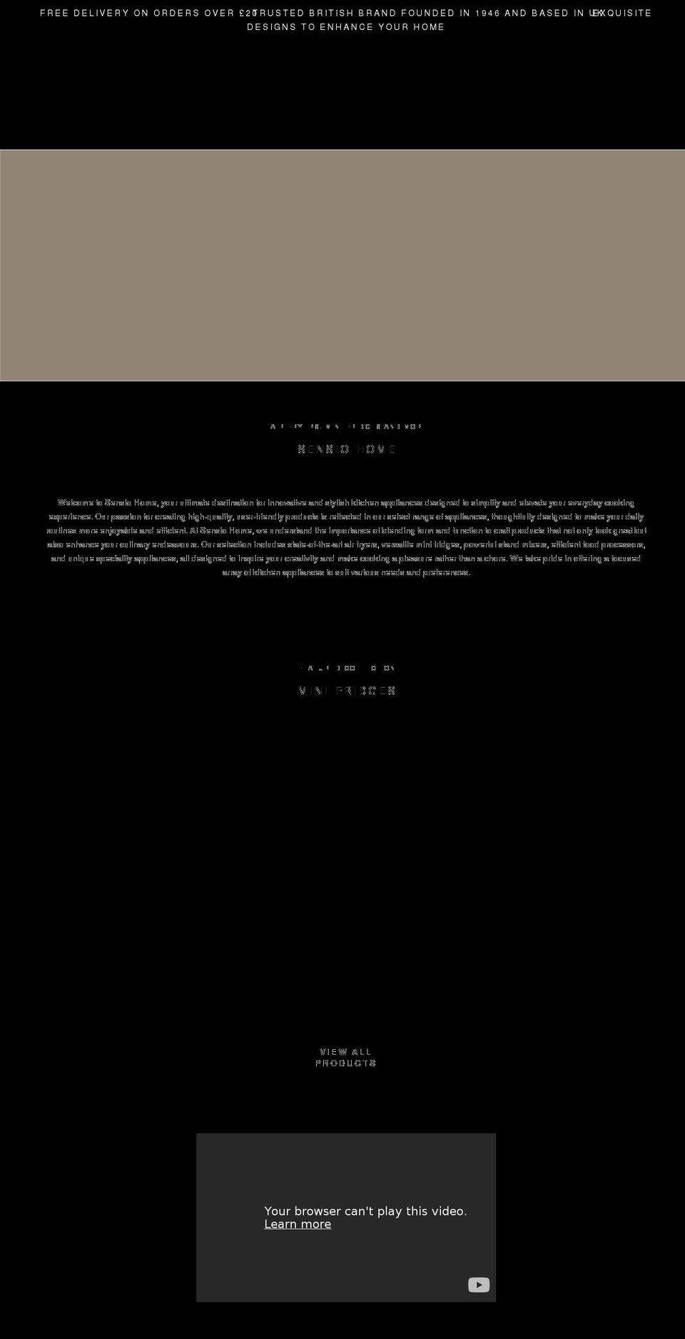 sensiohome.com shopify website screenshot