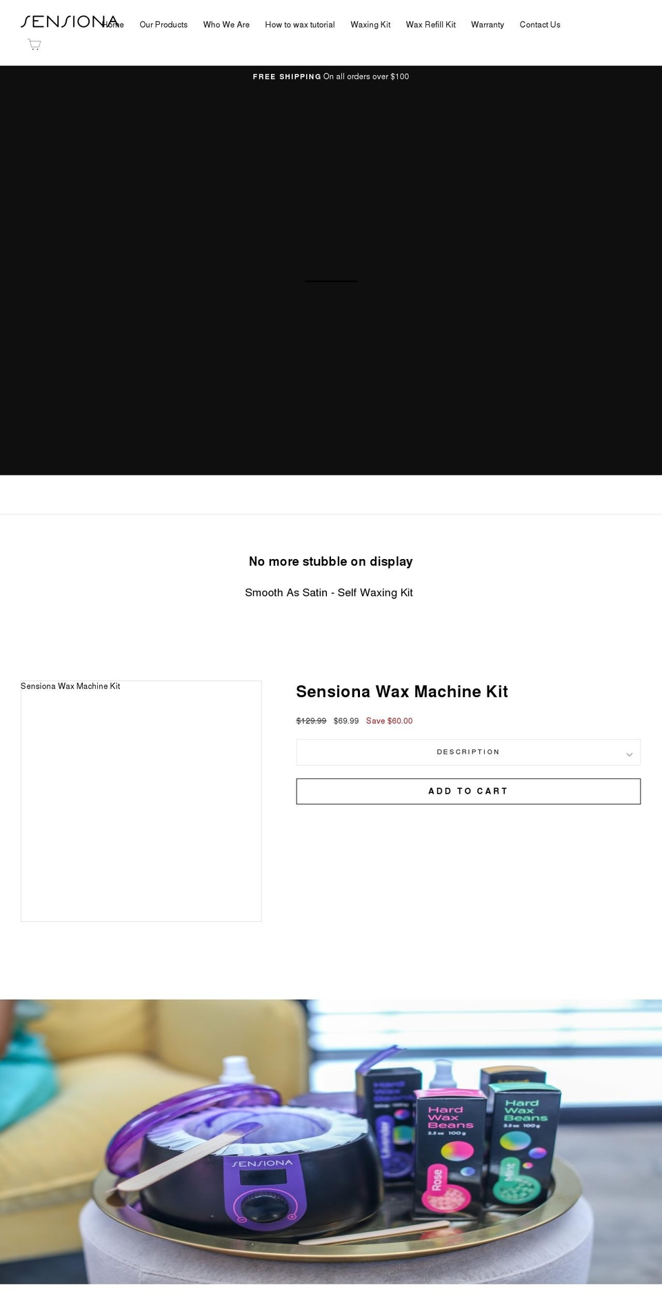sensiona.com shopify website screenshot
