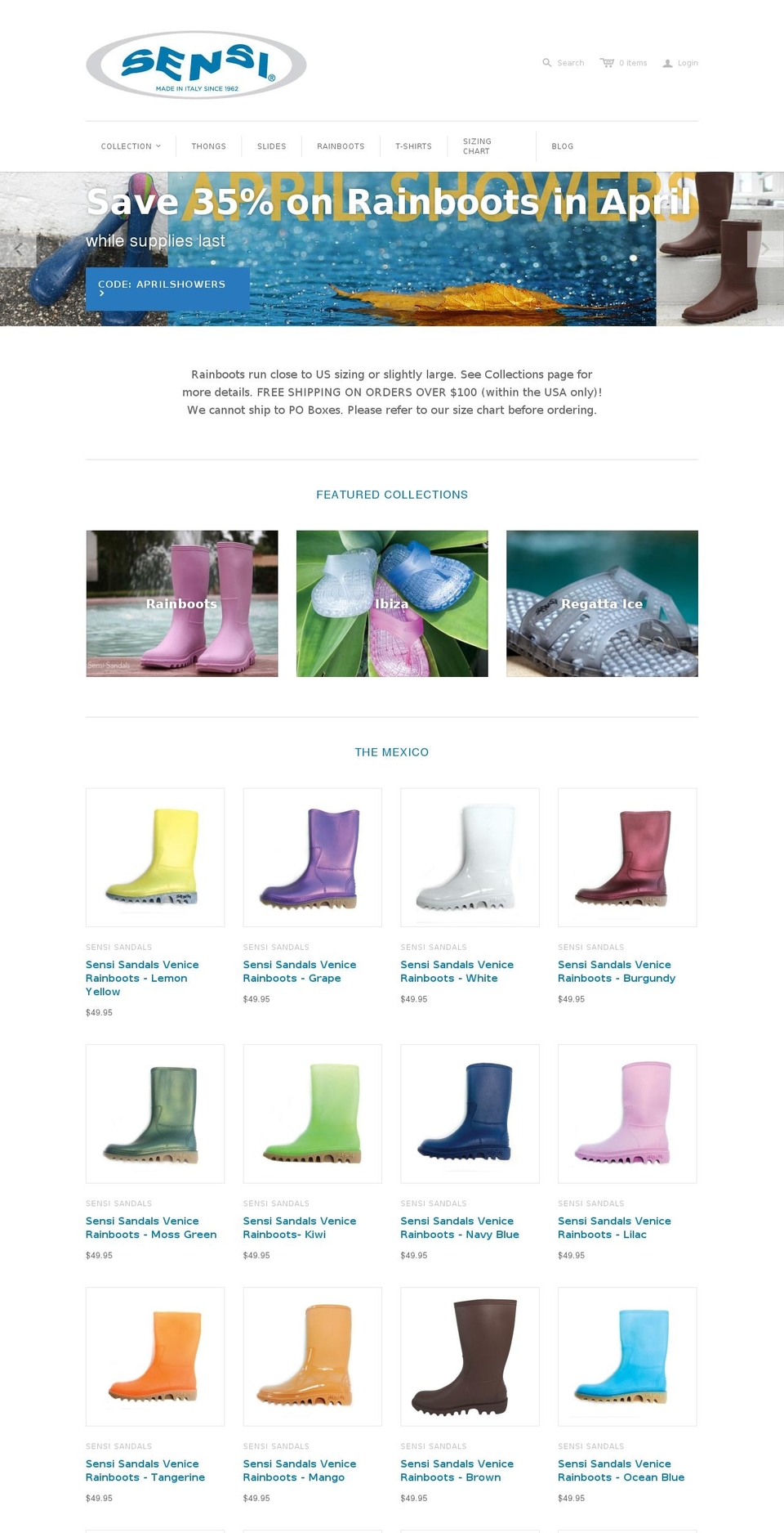 sensiusa.com shopify website screenshot
