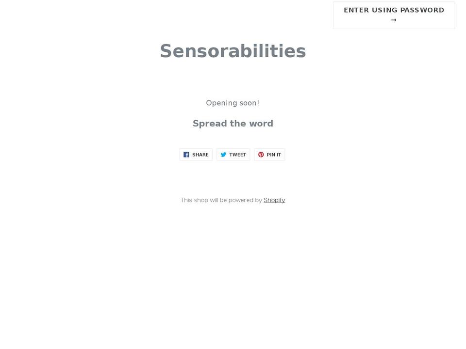 sensorabilities.com — Shopify storefront screenshot