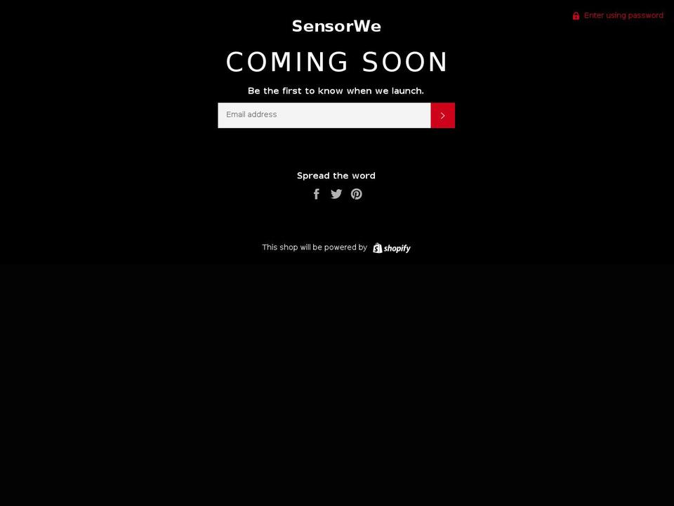 sensorwe.com — Shopify storefront screenshot