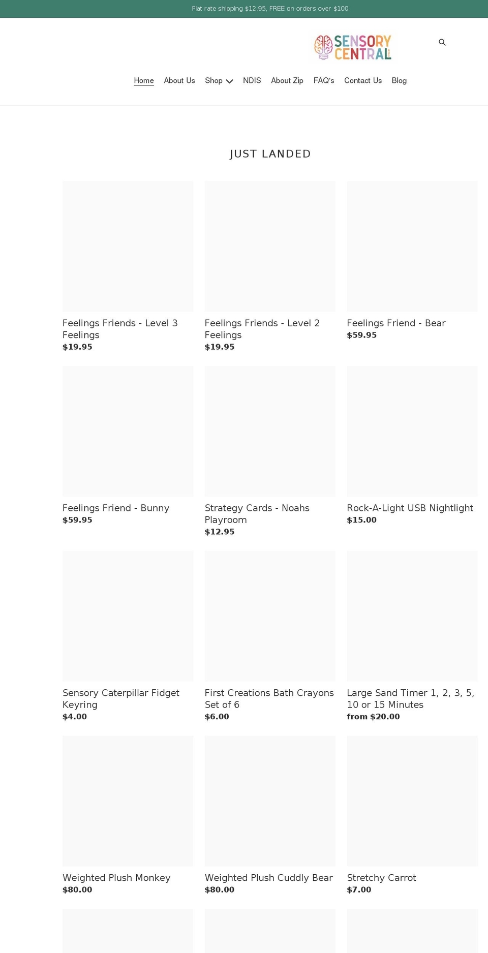 sensorycentral.com.au shopify website screenshot