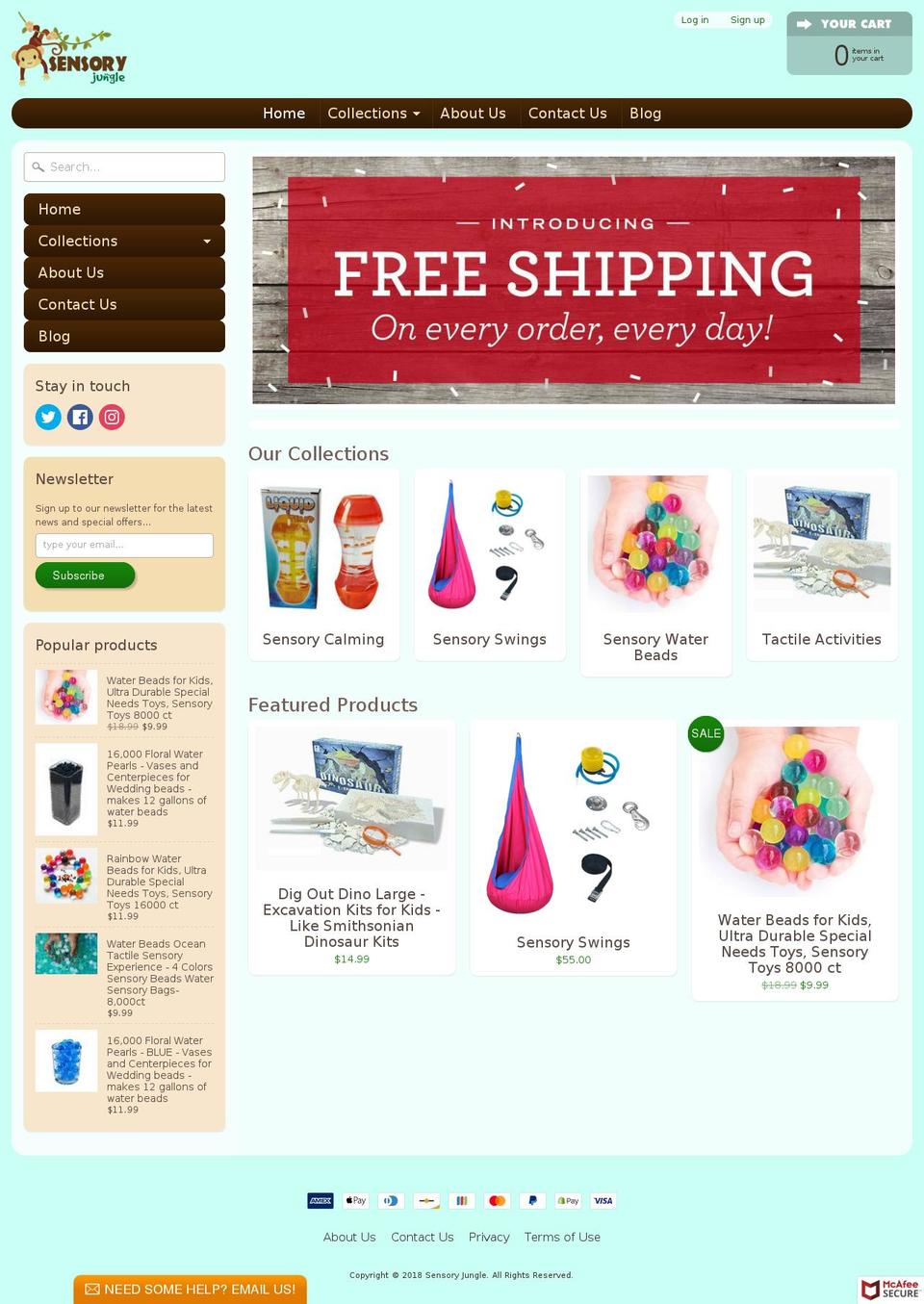 sensoryjungle.com shopify website screenshot
