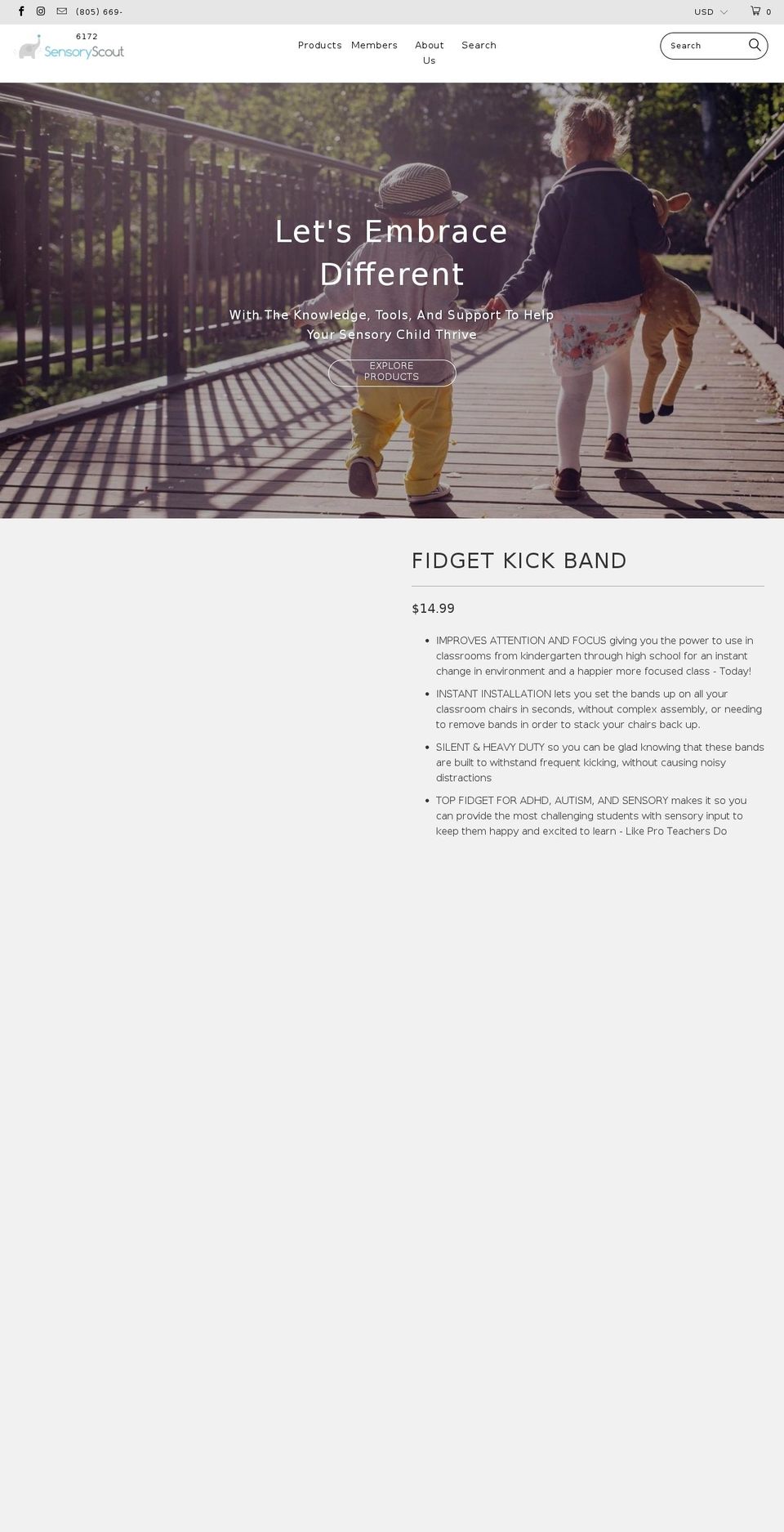 sensoryscout.com shopify website screenshot