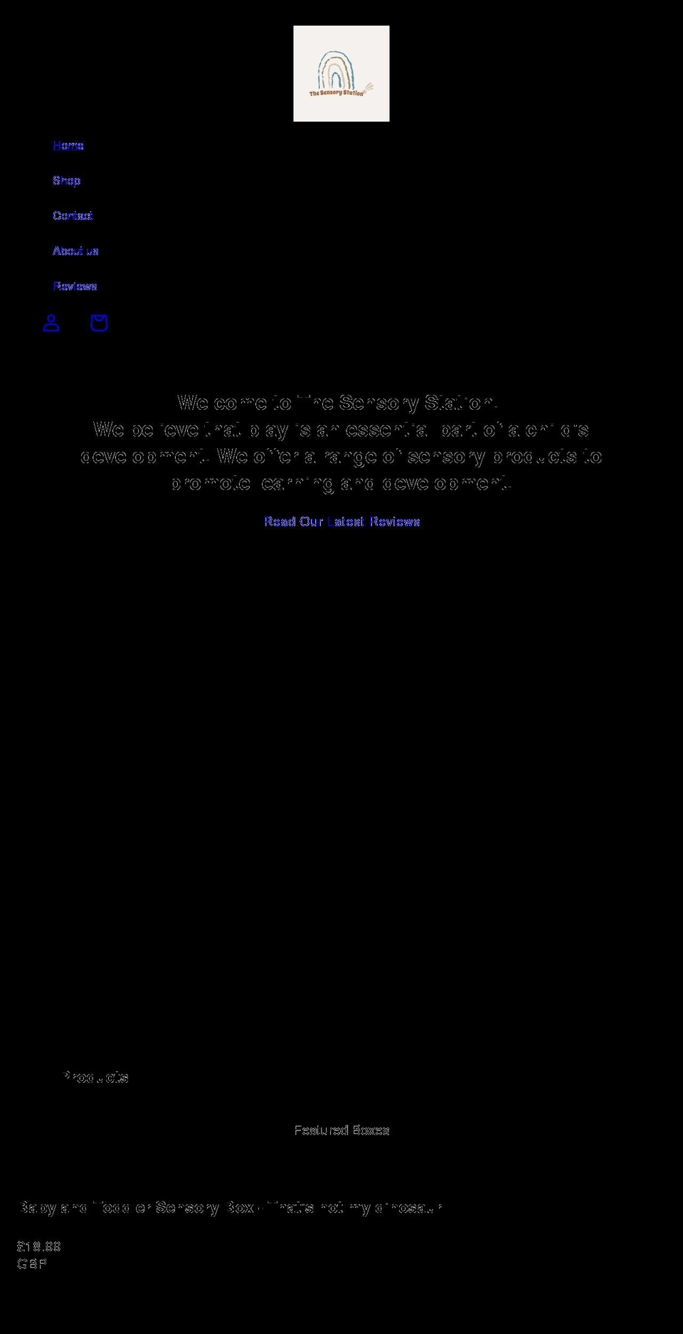 sensorystation.co.uk shopify website screenshot