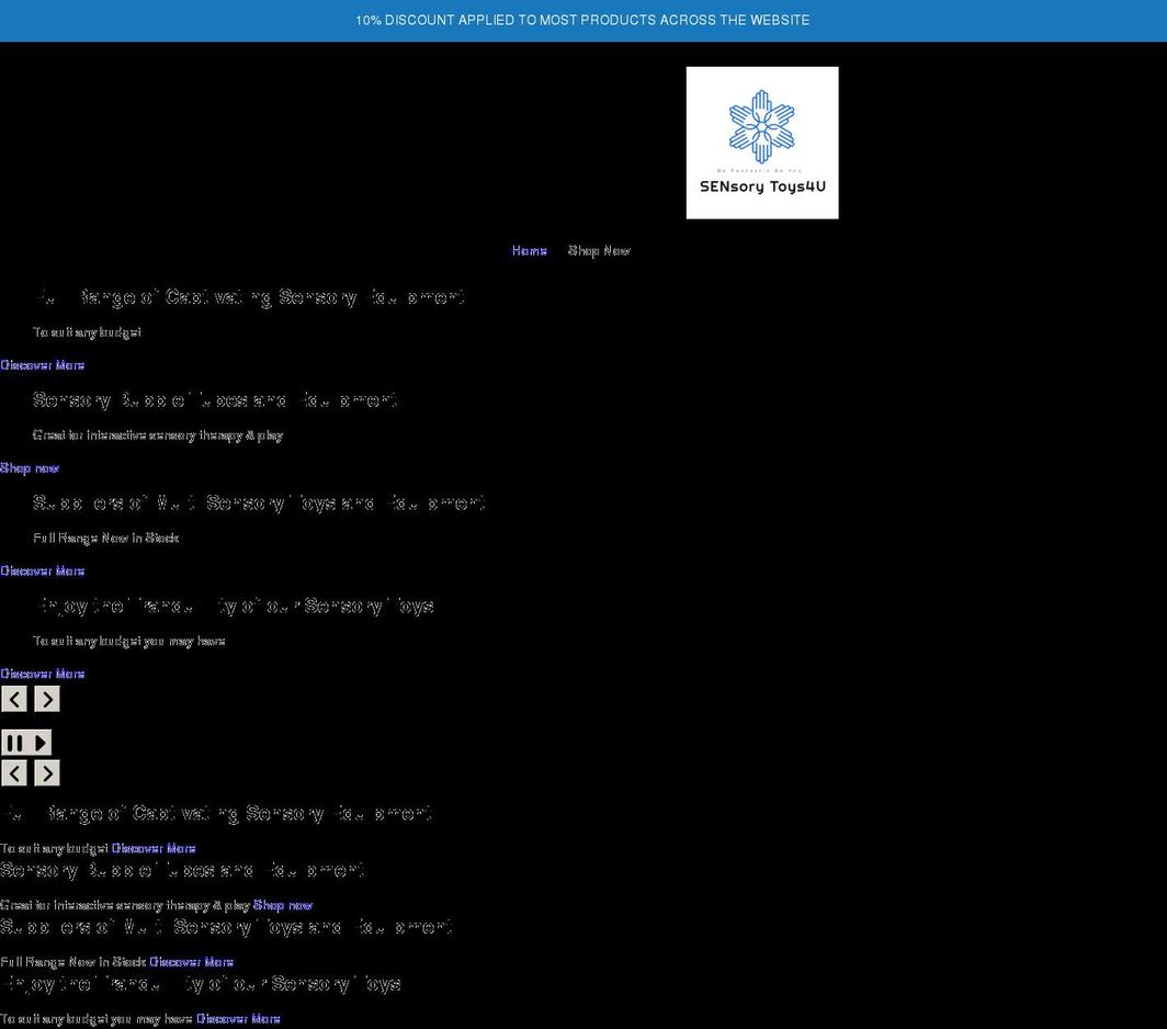 sensorytoys4u.co.uk shopify website screenshot