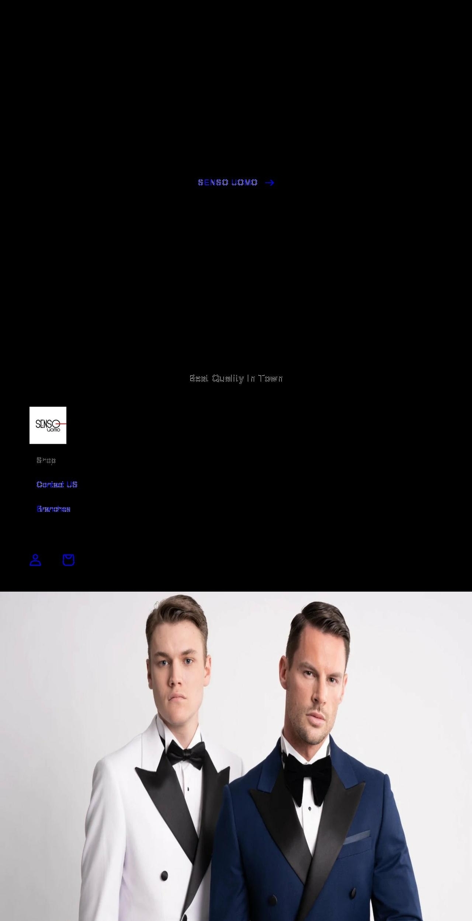 sensouomo.com shopify website screenshot
