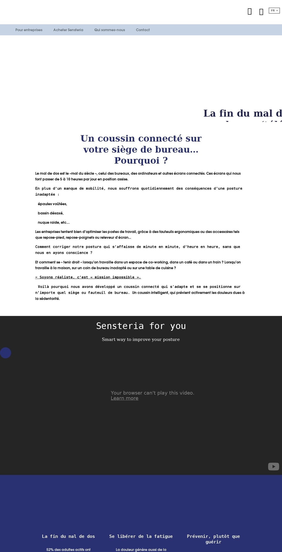 sensteria.com shopify website screenshot