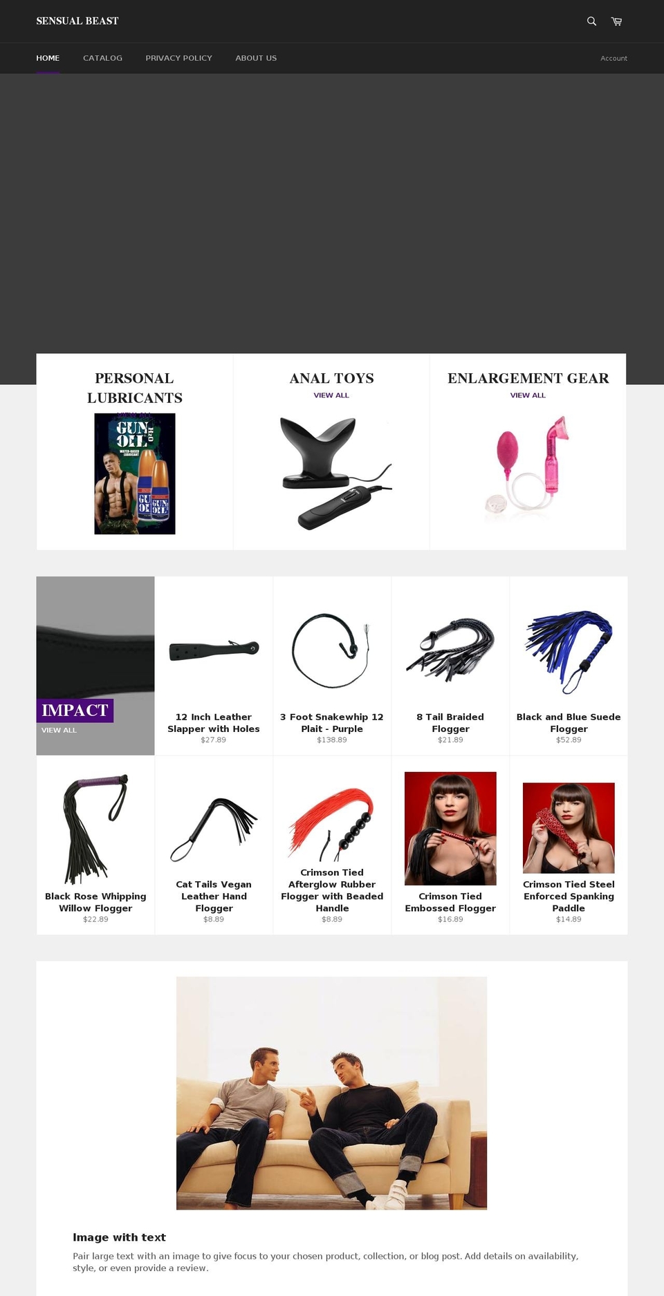 sensualbeast.com shopify website screenshot