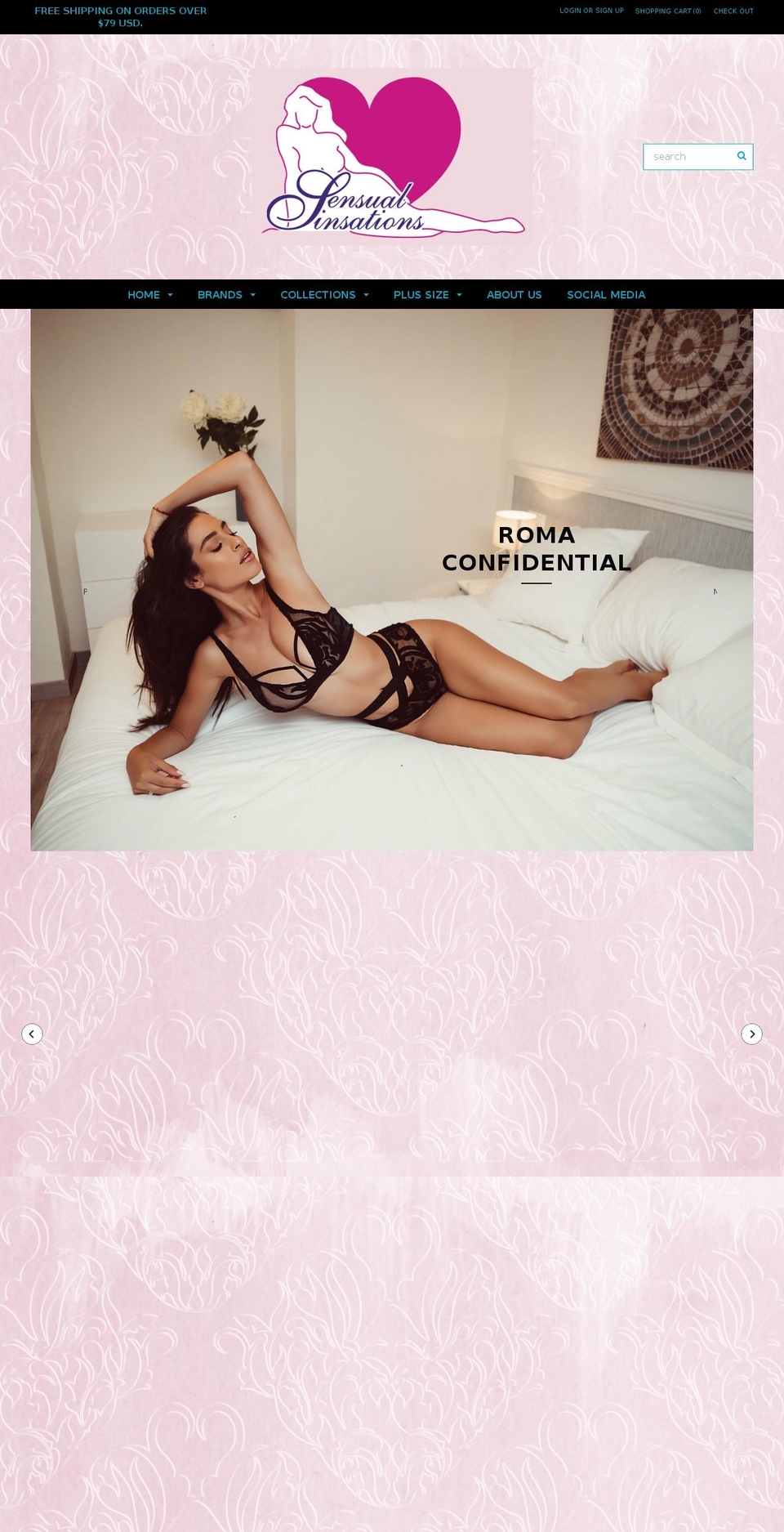 sensualsinsations.com shopify website screenshot