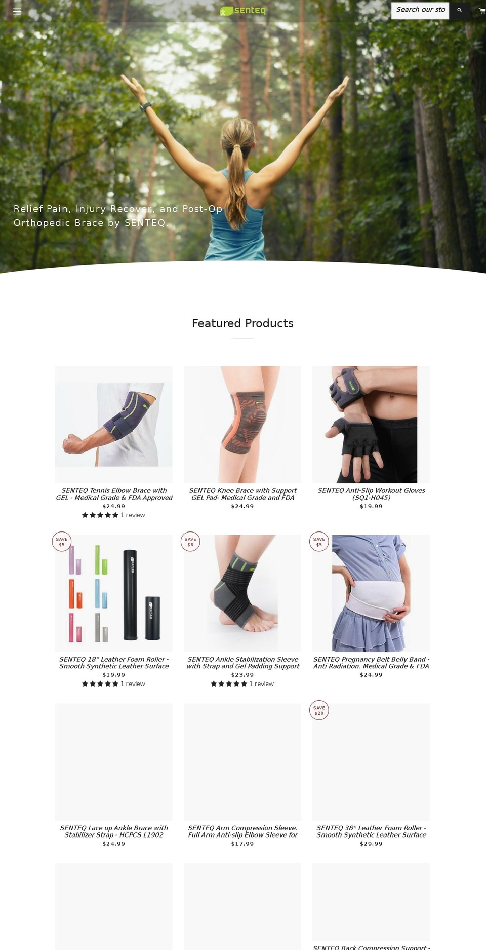 senteq.com — Shopify storefront screenshot