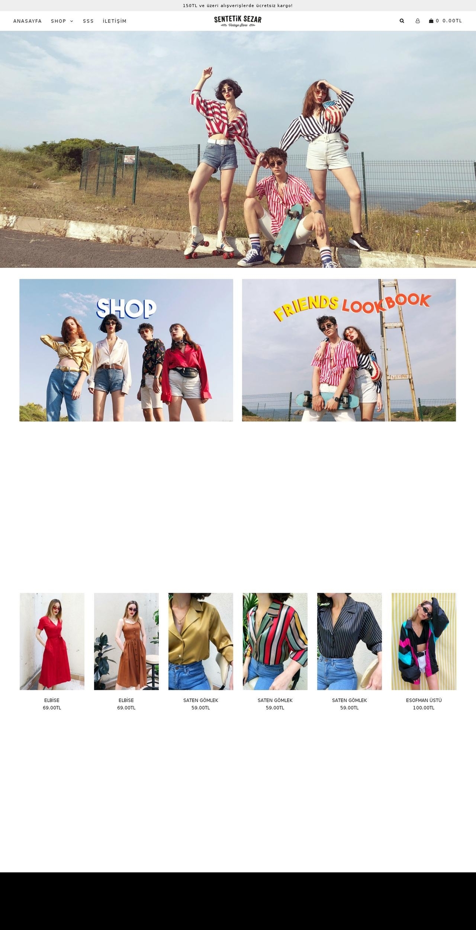 sentetiksezar.com shopify website screenshot