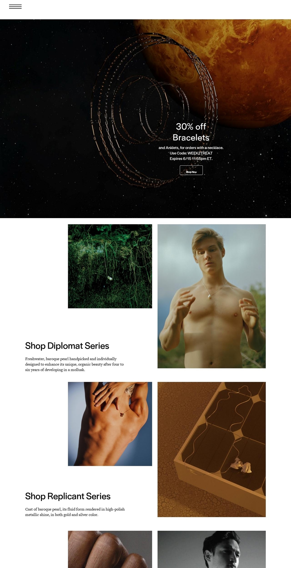 sentient-jewelry.com shopify website screenshot