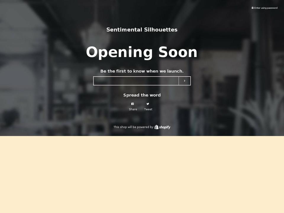 sentimentalsilhouettes.com — Shopify storefront screenshot