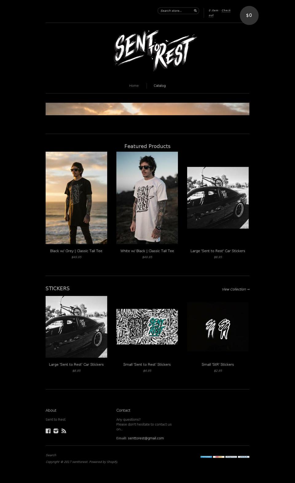 senttorest.com shopify website screenshot
