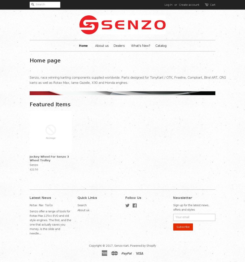 senzokart.com shopify website screenshot