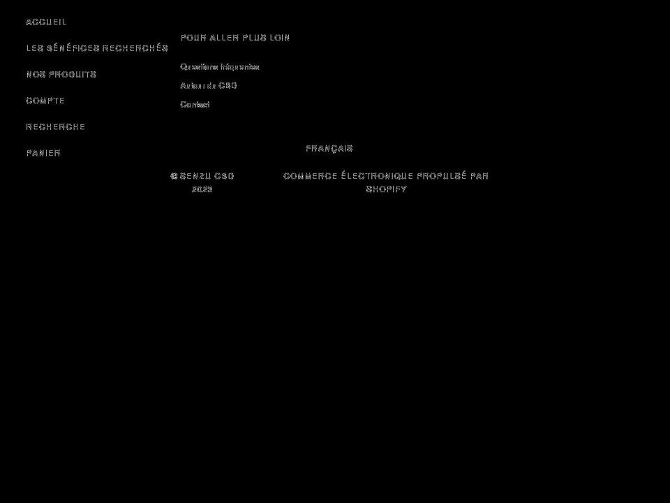 senzucbd.com shopify website screenshot