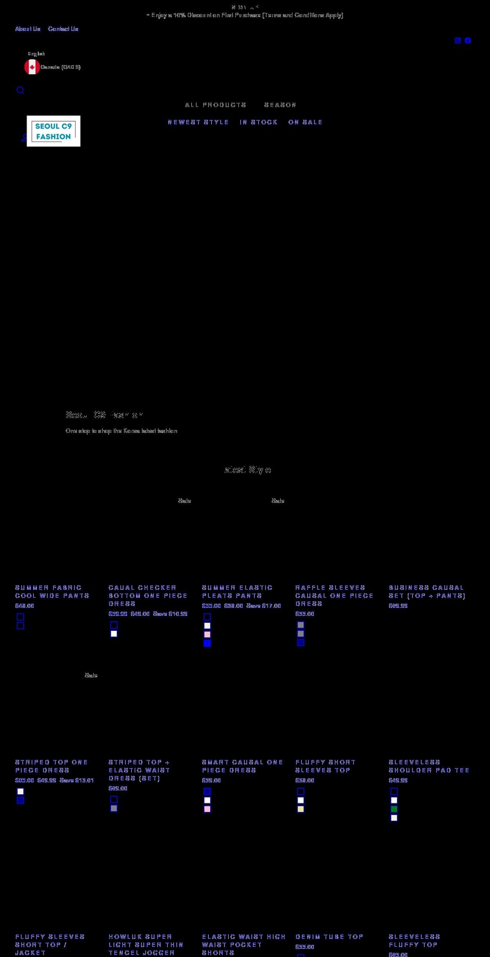 seoulc9.com shopify website screenshot