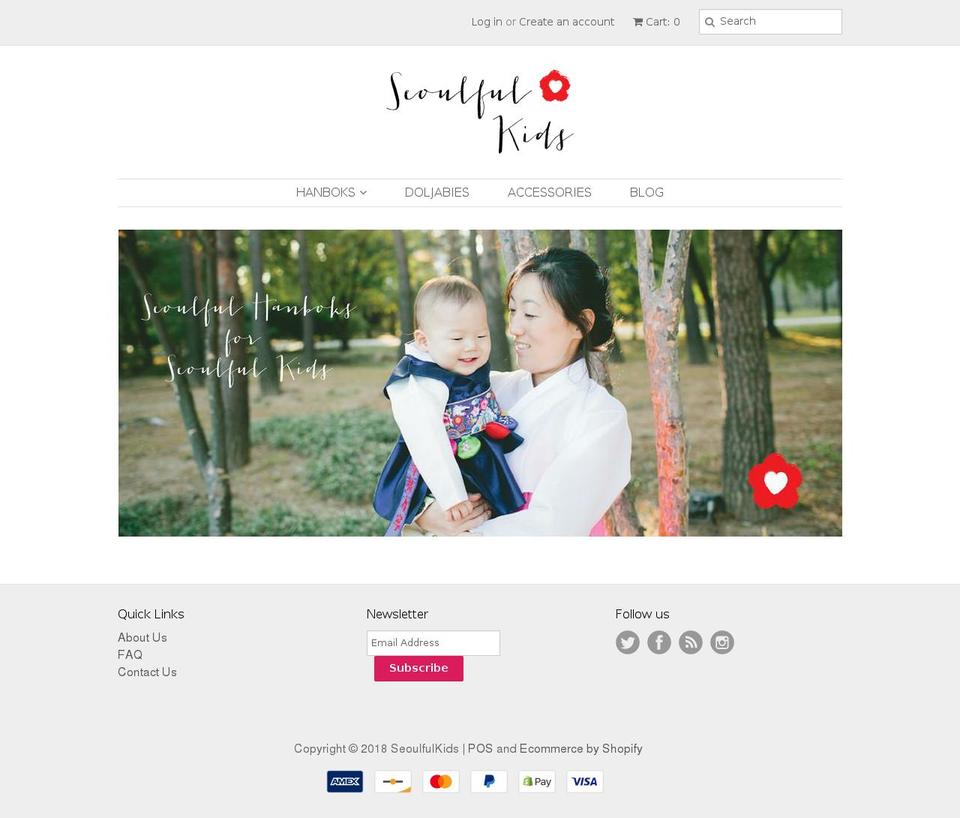 seoulfulkids.com shopify website screenshot
