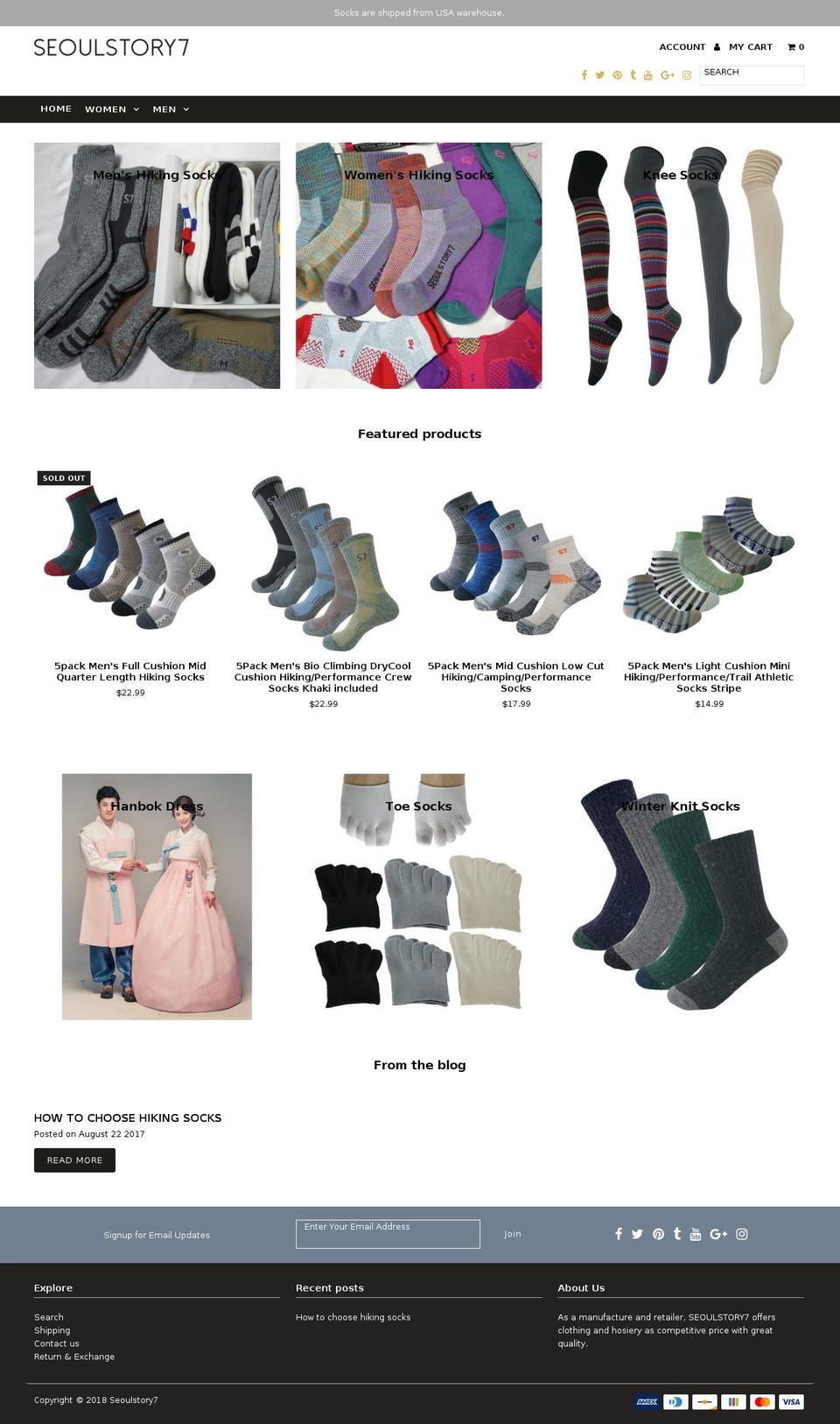 seoulstory7.com shopify website screenshot