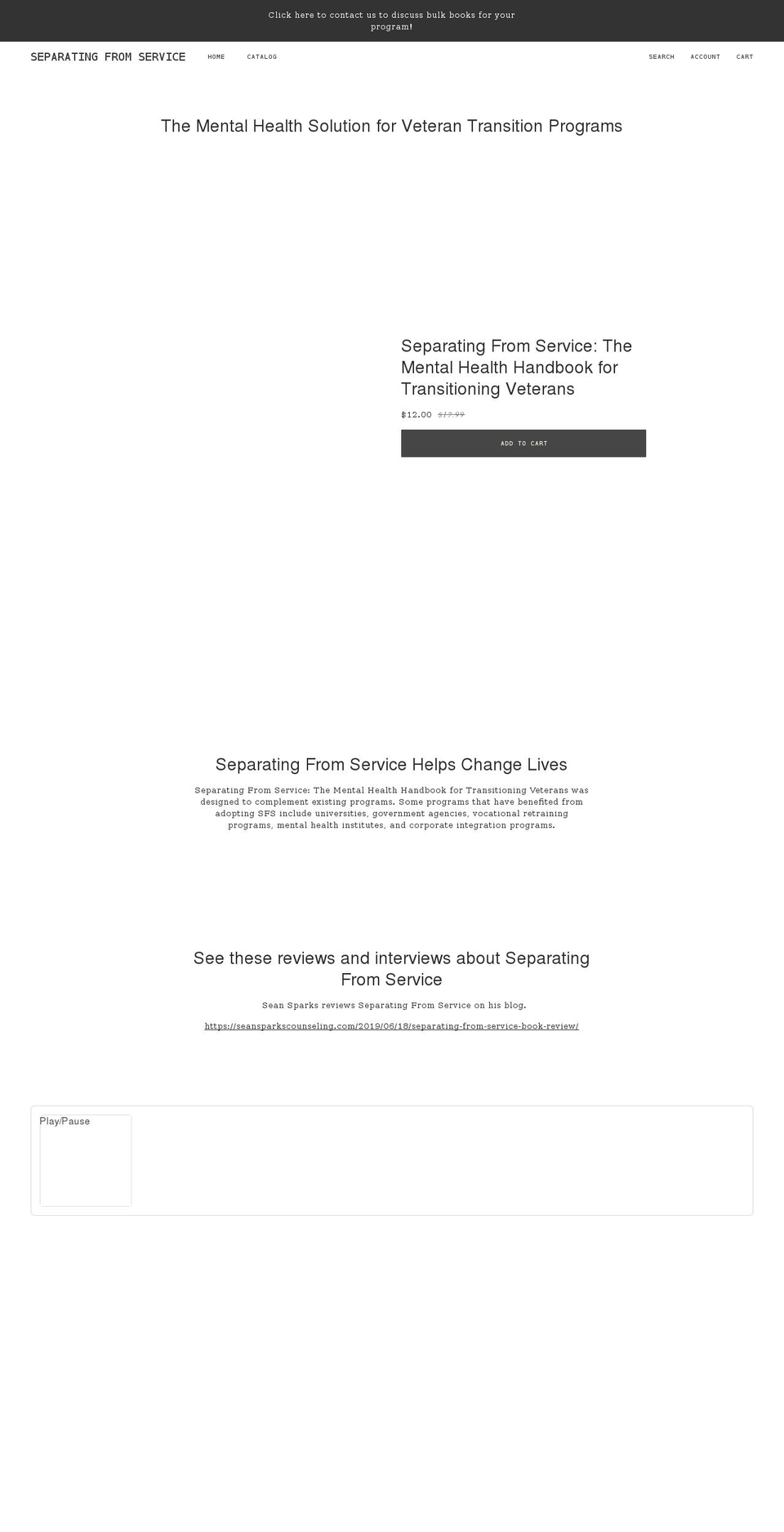 separatingfromservice.com shopify website screenshot