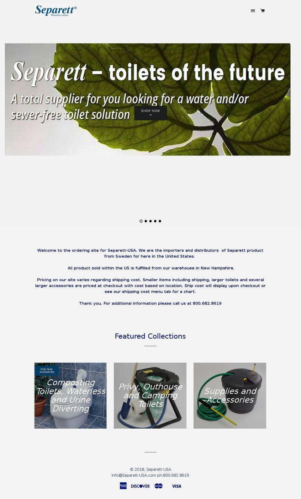separett-america.com shopify website screenshot