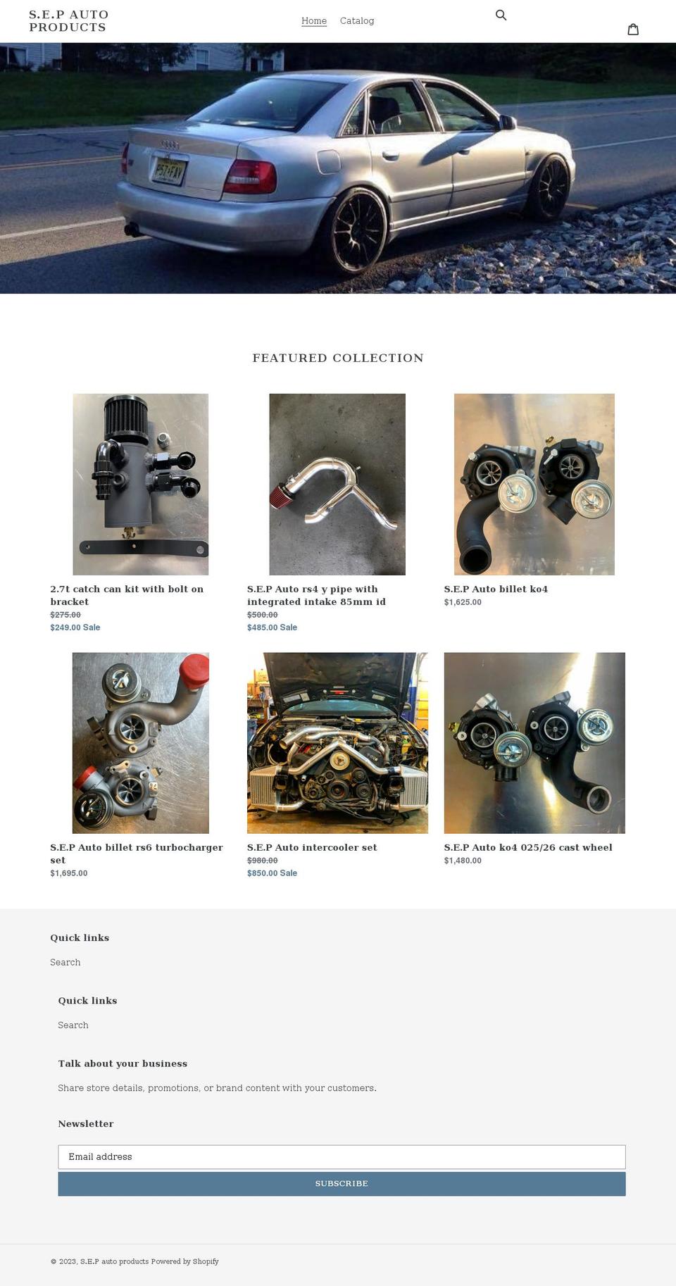 sepautoproducts.com shopify website screenshot