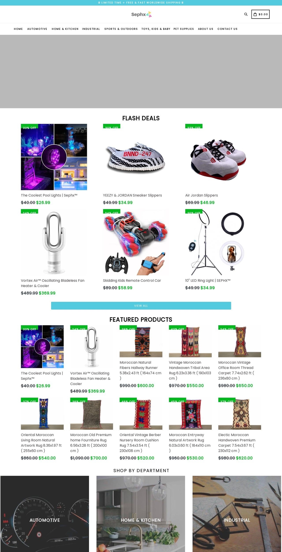 sephx.com shopify website screenshot