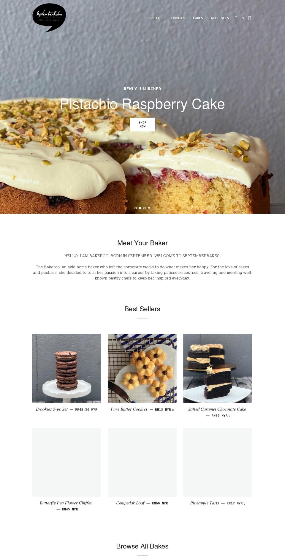 septemberbakes.com shopify website screenshot