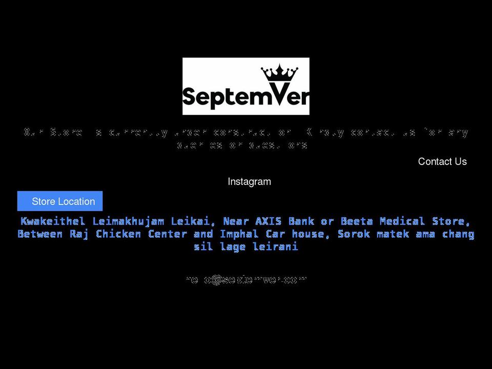 septemver.com shopify website screenshot