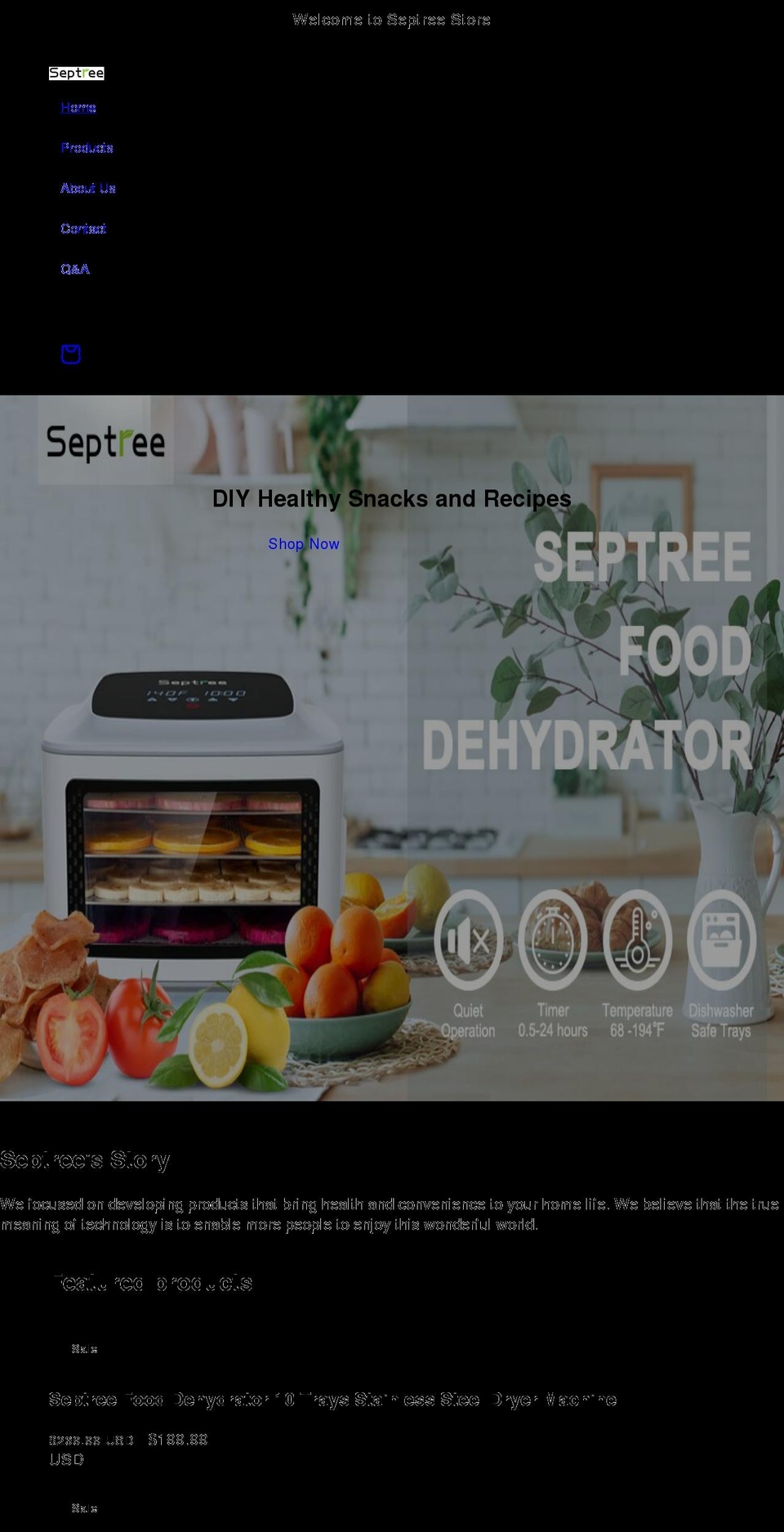 septree.com shopify website screenshot