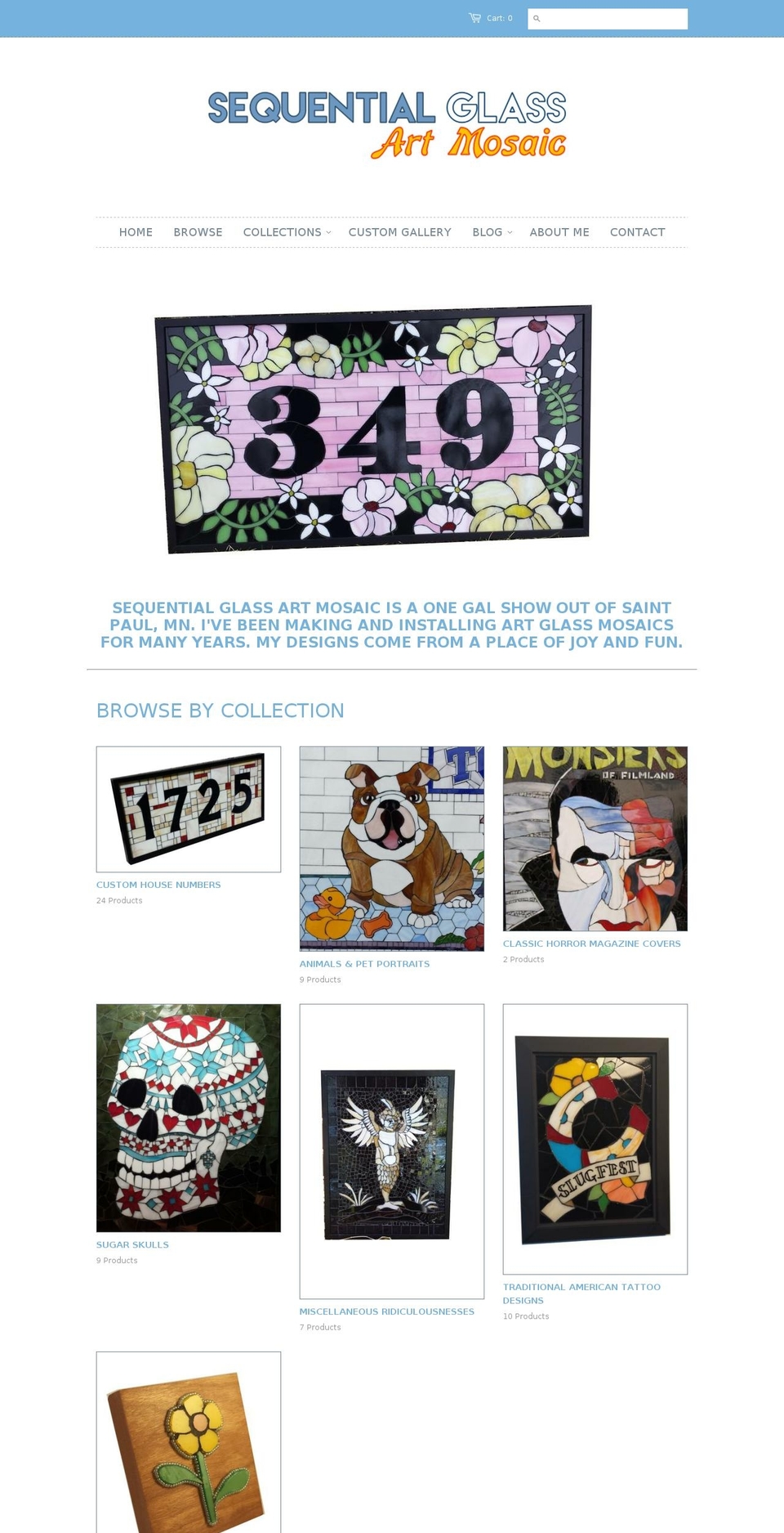 sequentialglass.com shopify website screenshot