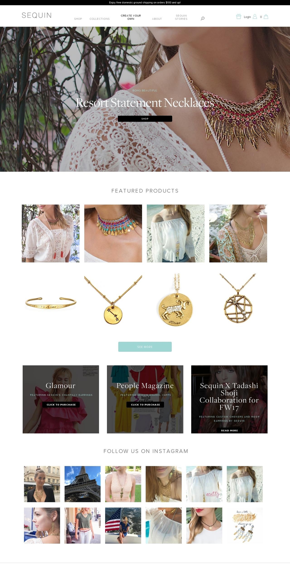 sequin-nyc.com shopify website screenshot