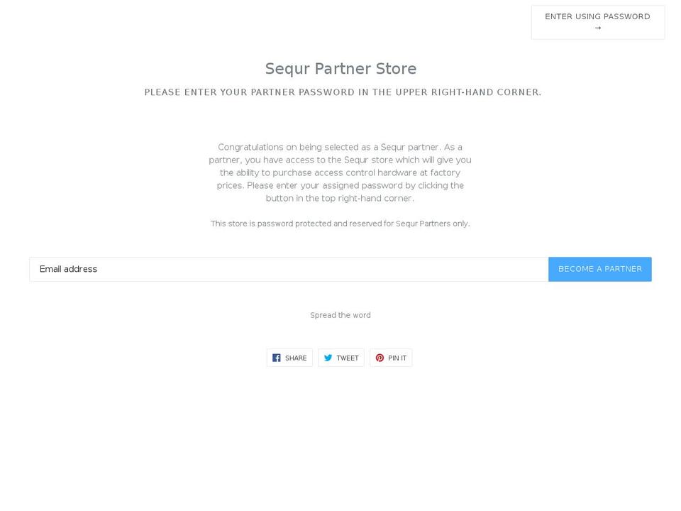 sequr.store shopify website screenshot