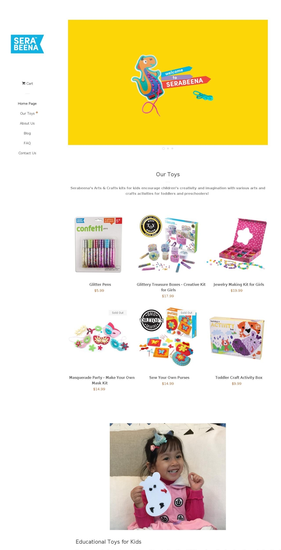 serabeena.com.au shopify website screenshot