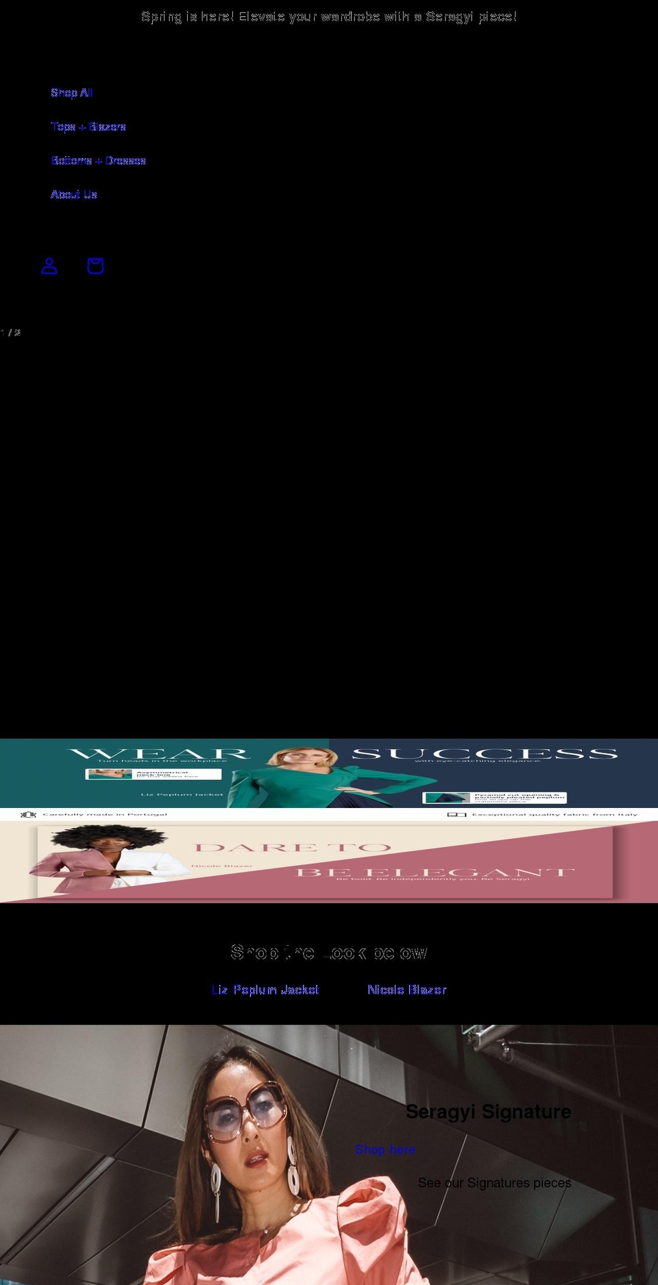 seragyi.com shopify website screenshot
