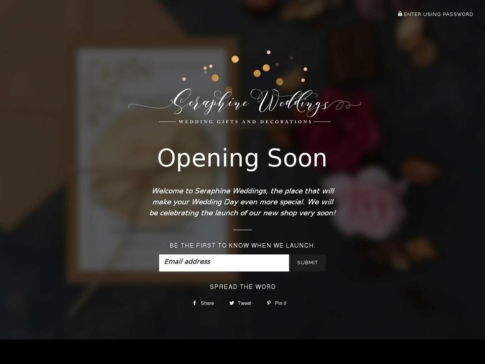 seraphineweddings.com shopify website screenshot