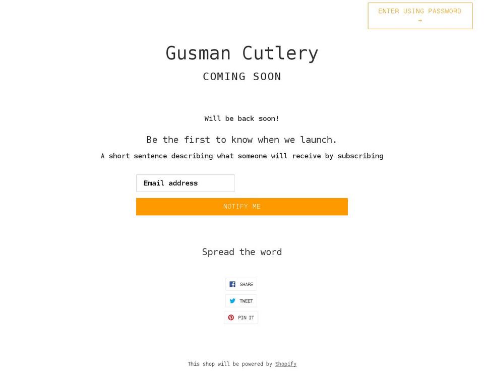serbianchefknife.com shopify website screenshot