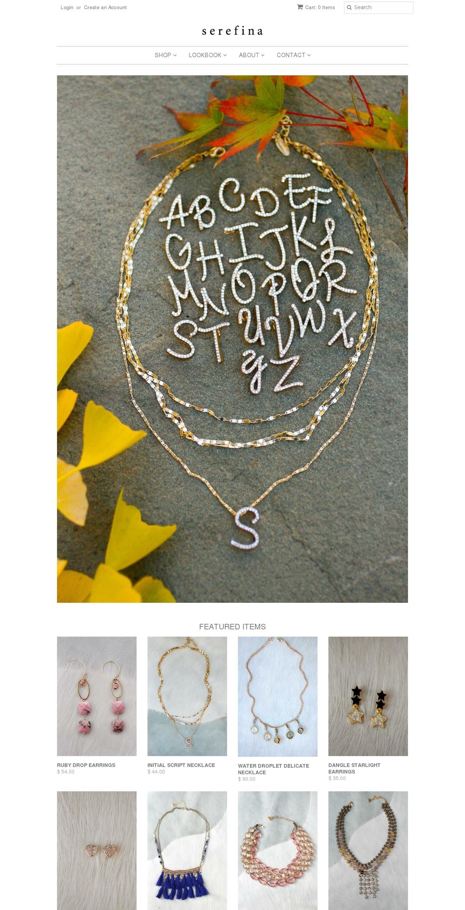 serefina.com shopify website screenshot