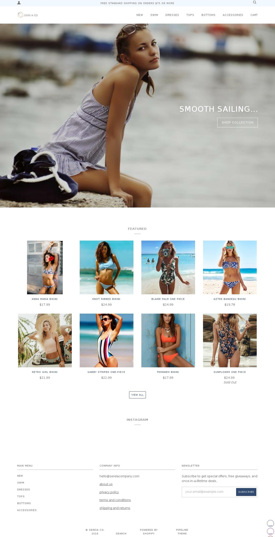 sereiaco.com — Shopify storefront screenshot