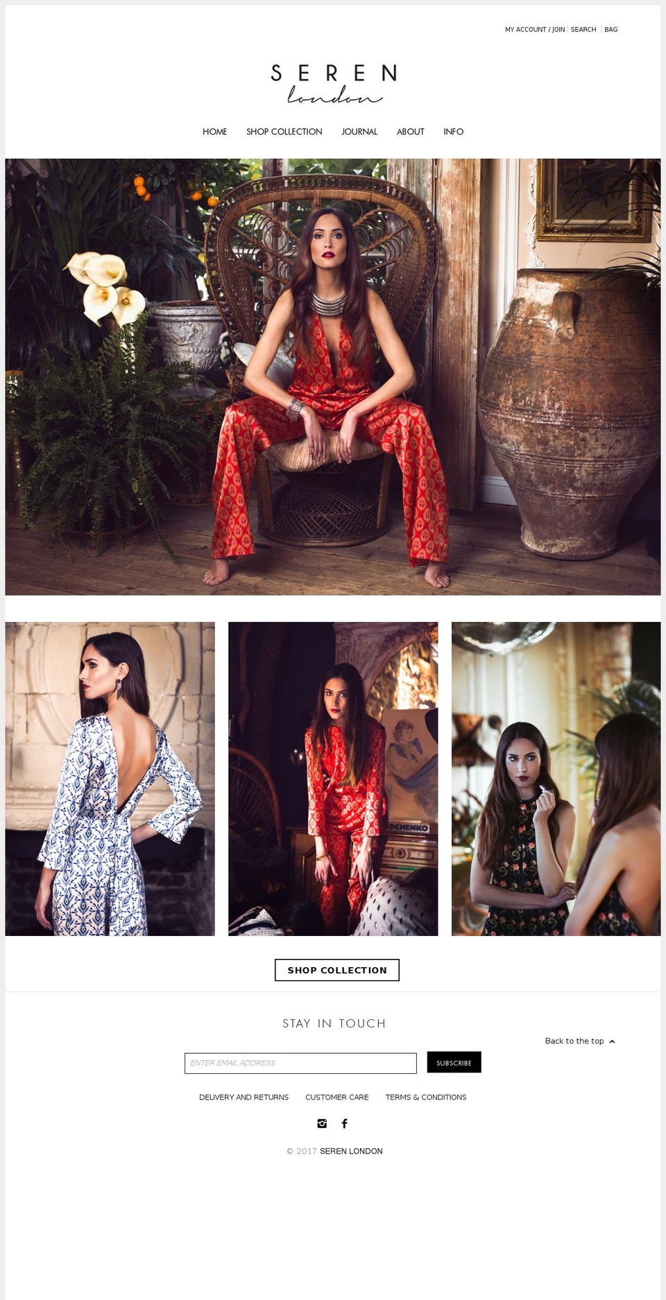 seren-london.com shopify website screenshot