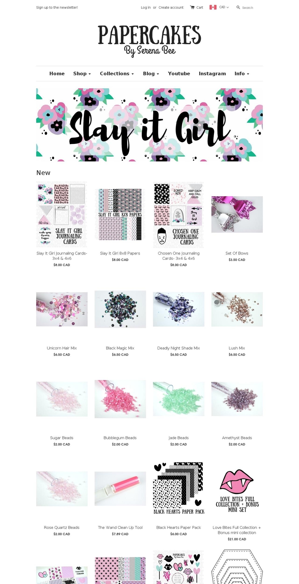 serenabee.com shopify website screenshot