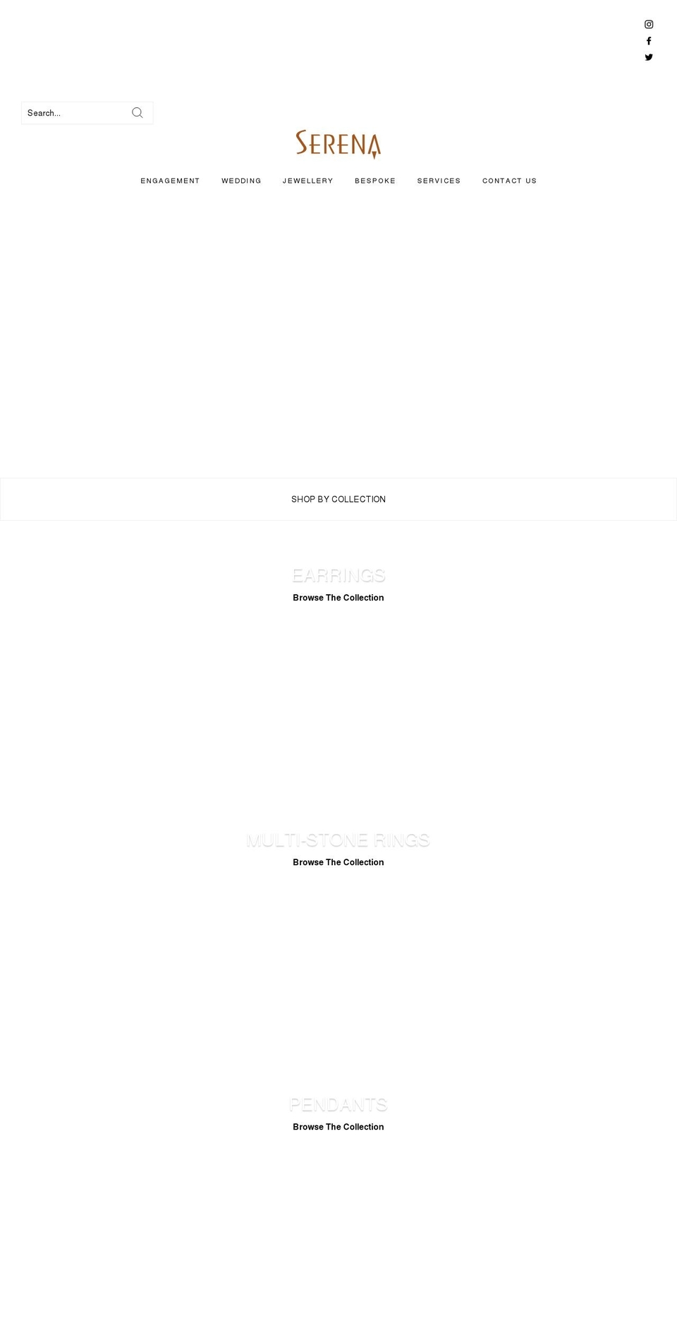 serenajewellery.com shopify website screenshot